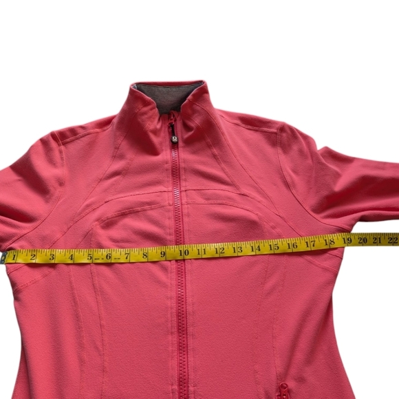 Lululemon Define Jacket Passion/Heathered Coal Wee Stripe Rel: 2014 Women's 12 - Picture 12 of 14